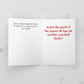 ドーベルマン犬の休日カード雪玉のキャッチャー シーズンカード (内部)