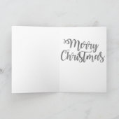 ドーベルマン犬の冬のメリークリスマス シーズンカード (内部)