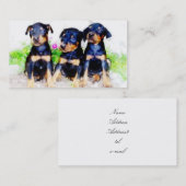 ドーベルマン犬の子犬の名刺 名刺 (正面/裏面)