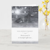 ドーベルマン犬の悔やみや弔慰カード-天国は美しくなければなりません カード (黄色い花)