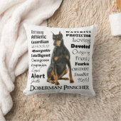 ドーベルマン犬の特性の枕 クッション (ブランケット)