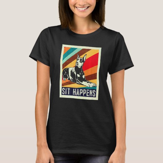 ドーベルマン犬の種類 2 Tシャツ (正面)