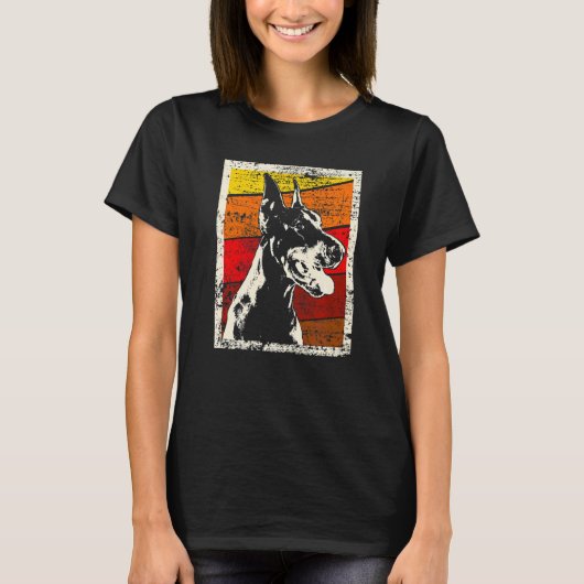 ドーベルマン犬の種類  9 Tシャツ (正面)