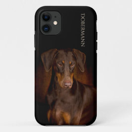 ドーベルマン犬の電話箱 iPhone 11 ケース