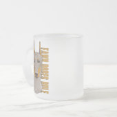 ドーベルマン犬の頭部、子鹿は規則の後をつけます フロストグラスマグカップ (正面左)