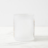 ドーベルマン犬の頭部、子鹿は規則の後をつけます フロストグラスマグカップ (中央)