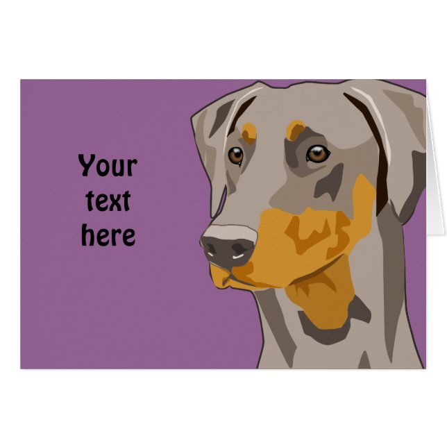 ドーベルマン犬の頭部、Uncropped子鹿 (正面横)