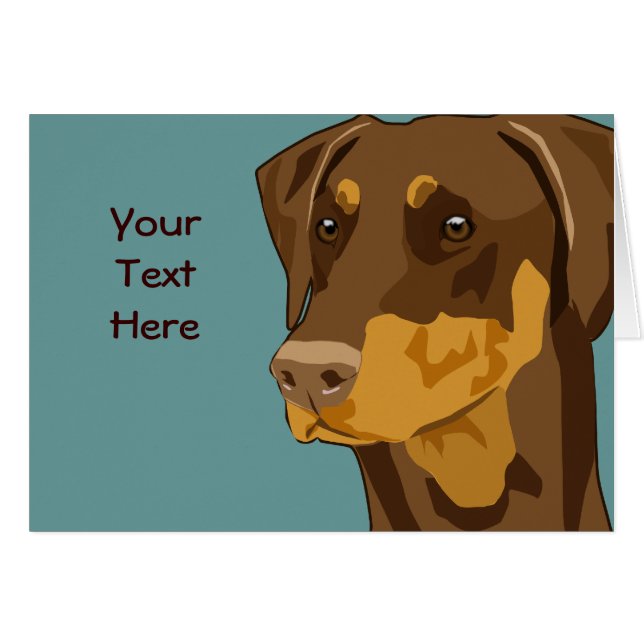 ドーベルマン犬の頭部、Uncropped赤 (正面横)