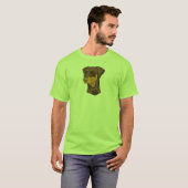 ドーベルマン犬の頭部、Uncropped赤 Tシャツ (正面フル)