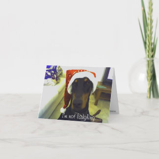 ドーベルマン犬のChristmastカード シーズンカード