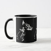 ドーベルマン犬のSchutzhundのデザイン マグカップ (左)