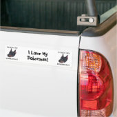 ドーベルマン犬愛 バンパーステッカー (トラック上)