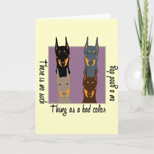 ドーベルマン犬色 カード (正面)