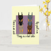 ドーベルマン犬色 カード (黄色い花)