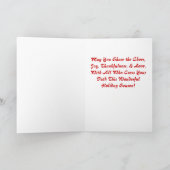 ドーベルマン犬霜の降りたな日の休日カード シーズンカード (内部)