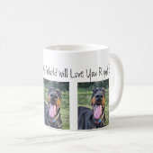 ドーベルマン犬"愛世界"のマグ コーヒーマグカップ (正面右)