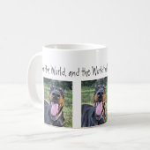 ドーベルマン犬"愛世界"のマグ コーヒーマグカップ (正面左)