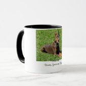 ドーベルマン犬:  美しい、気品および力 マグカップ (正面左)