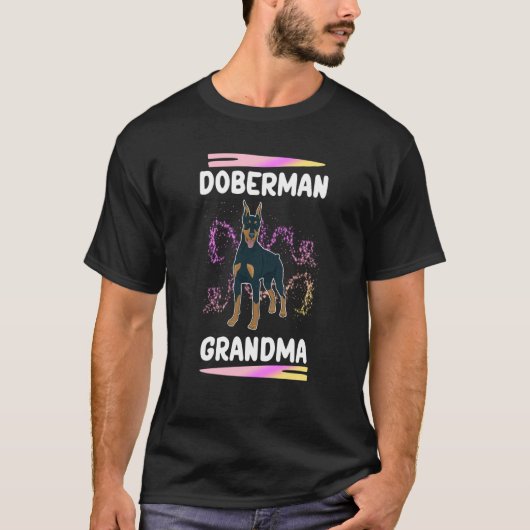 ドーベルマン祖母ドッグオーナードーベルマン Tシャツ (正面)