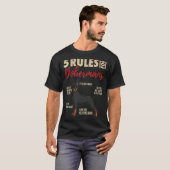 ドーベルマン飼育の5箇条 ドーベルマン 犬 Tシャツ (正面フル)