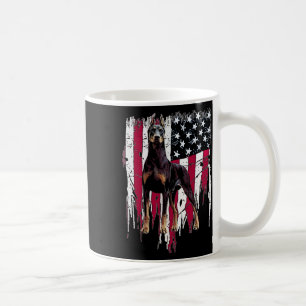 ドーベルマン アメリカ国旗 USA かっこいい コーヒーマグカップ