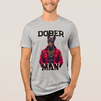 ドーベルマン グラフィック デザイン トライブレンドTシャツ