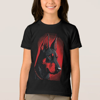 ドーベルマン ドッグ アートプリント かわいいペット愛好家のギフト トライブレンドTシャツ