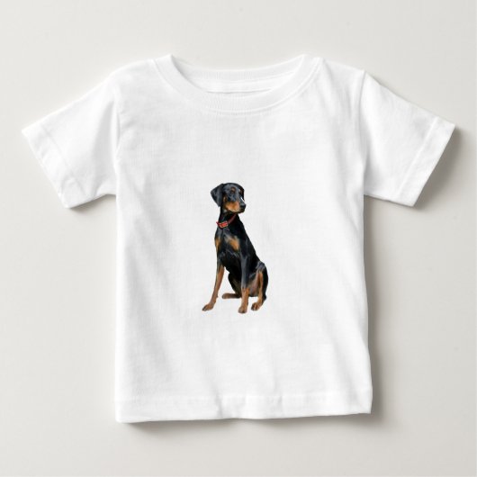 ドーベルマン (ナチュラル) ベビーTシャツ (正面)