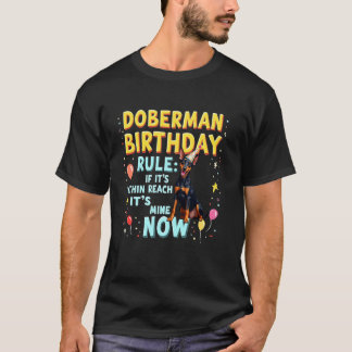 ドーベルマン バースデー 誕生日 プレゼント 1 Tシャツ