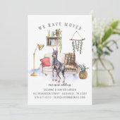 ドーベルマン・ピンシャー引越しのお知らせ 案内状 (スタンド正面)