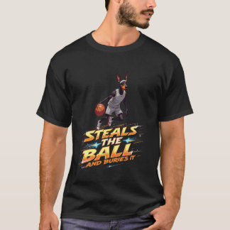 ドーベルマン・ピンシャー犬用の面白いバスケットボールギフト Tシャツ