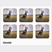 ドーベルマン・ピンシャー スクエアシール (シート)