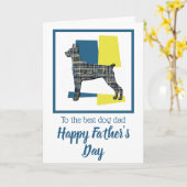 ドーベルマン・ピンシャー 犬 トリカラー 父の日 カード (黄色い花)