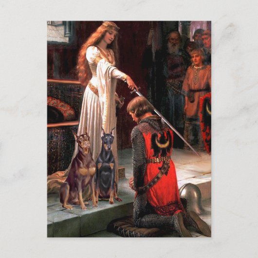 ドーベルマン ペア - ザ・アコーレード ポストカード (正面)