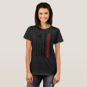 ドーベルマン・ママ アメリカ国旗 面白い ドーベルマン愛好家 Tシャツ (正面フル)