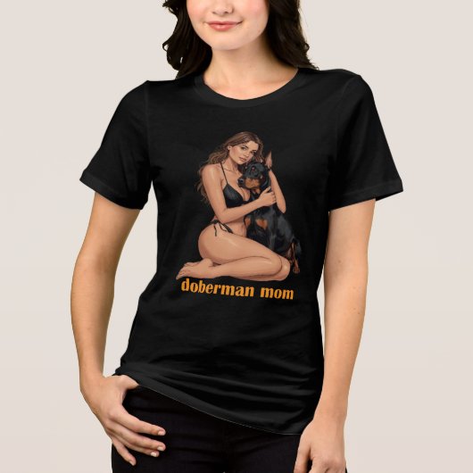 ドーベルマン・ママ トライブレンドTシャツ (正面)