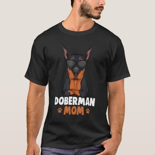 ドーベルマン ママ ドビー 犬 ガールズ レディース Tシャツ (正面)