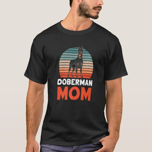 ドーベルマン ママ 犬 ペット パピー 母 母親 お母さん Tシャツ (正面)