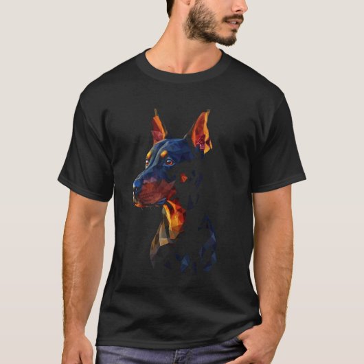 ドーベルマン ローポリ Tシャツ (正面)