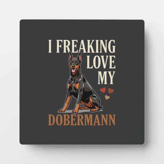 ドーベルマン 愛 犬好き フォトプラーク (正面)