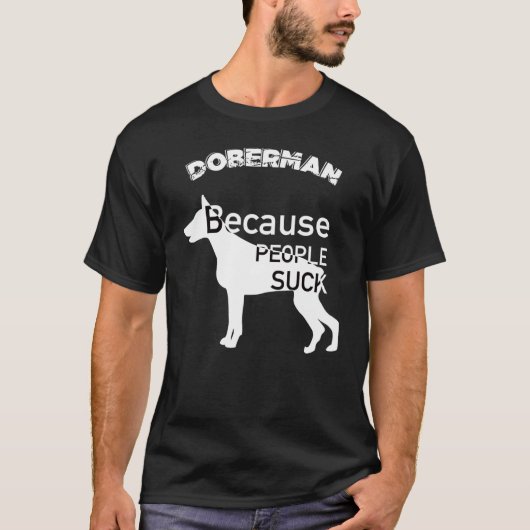 ドーベルマン 愛 犬 パワー Tシャツ (正面)