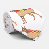 ドーベルマン（犬）ホットドッグ ネクタイ (ロール)
