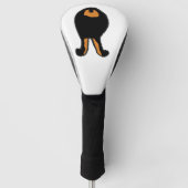 ドーベルマン(犬)2面ドッグお尻漫画の黒と錆 ゴルフヘッドカバー (正面)