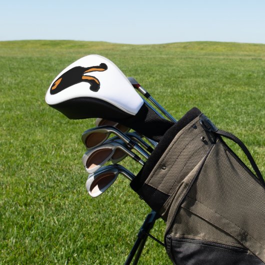 ドーベルマン(犬)2面ドッグお尻漫画の黒と錆 ゴルフヘッドカバー (インサイチュ)