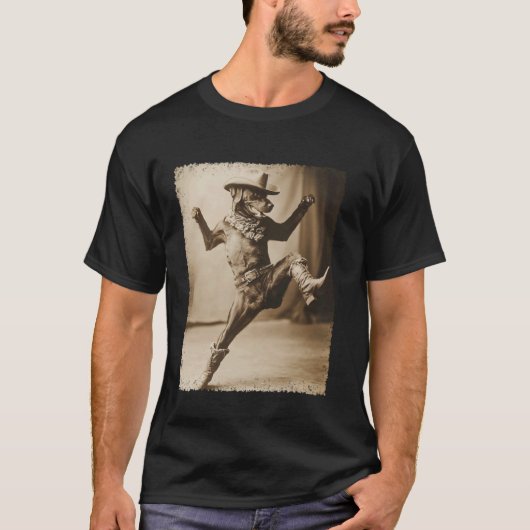 ドーベルマン 笑う犬のカウボーイ Tシャツ (正面)