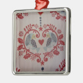 ドームとハート- – ペンシルバニアオランダ メタルオーナメント (左)