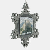 ドームの甘い半分のドーム スノーフレークピューターオーナメント (左)