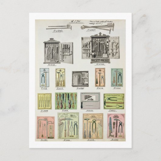 ドームの貿易カタログのツールとツールボックス ポストカード (正面)