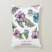 ドームエッセンシャル水彩の花をパーソナライズ アクセントクッション (正面(垂直))
