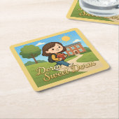 ドームスイートドームコースターセット スクエアペーパーコースター (アングル)